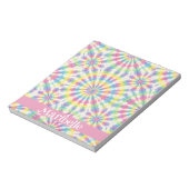 Benutzerdefiniertes Regenbogen-Psychedelic-Retro-T Notizblock (Rotiert)