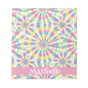 Benutzerdefiniertes Regenbogen-Psychedelic-Retro-T Notizblock