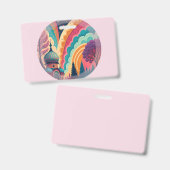 Benutzerdefiniertes Regenbogendom-Abzeichen Rosa Ausweis (Vorder- & Rückseite)