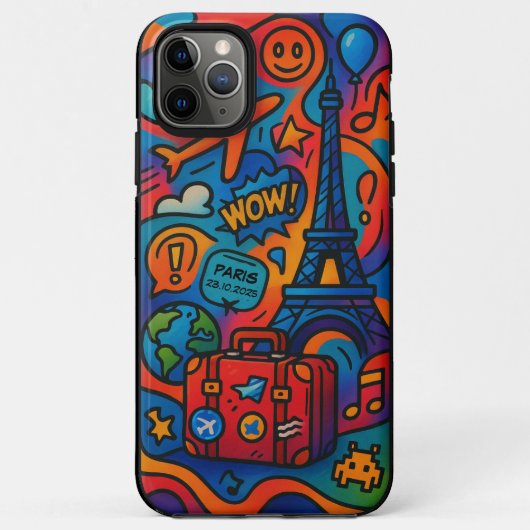 Benutzerdefiniertes Reisemanifest iPhone Cover (Rückseite)