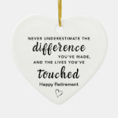 Benutzerdefiniertes Rentenalter Keramik Ornament (Vorne)