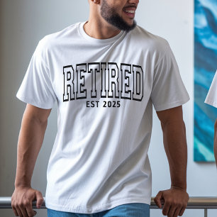 Benutzerdefiniertes Rentner-Shirt 2025 Geschenk zu T-Shirt