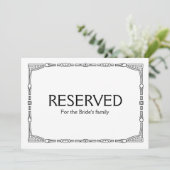 Benutzerdefiniertes "Reserviert" Art-Deco-Zeichen  (Stehend Vorderseite)