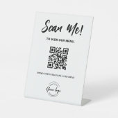 Benutzerdefiniertes Restaurant Menü QR-Code Scan M Sockelschild (Vorderseite)
