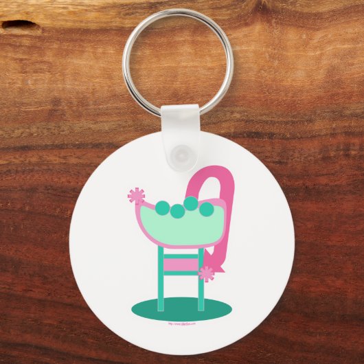 Benutzerdefiniertes Retro-50er-Zeichen Schlüsselanhänger (Vorderseite)