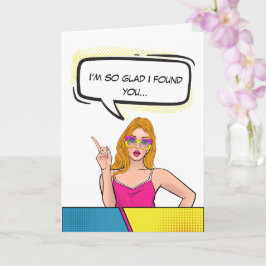 Benutzerdefiniertes Retro-Comic Couple Funny Valen Karte