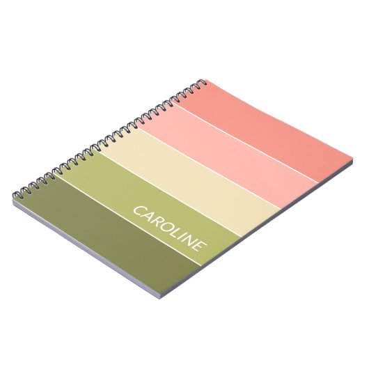 Benutzerdefiniertes Retro-Farbblockmuster - Muster Notizblock (Linke Seite)