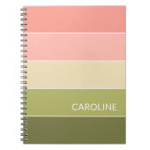 Benutzerdefiniertes Retro-Farbblockmuster - Muster Notizblock (Vorderseite)