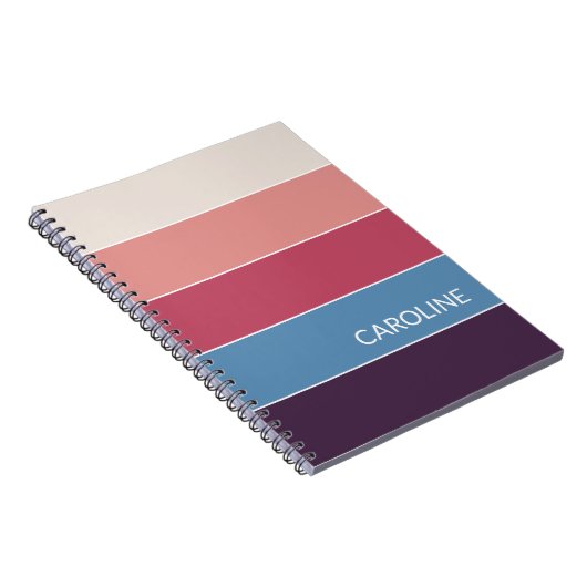 Benutzerdefiniertes Retro-Farbblockmuster - Muster Notizblock (Rechte Seite)