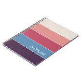 Benutzerdefiniertes Retro-Farbblockmuster - Muster Notizblock (Linke Seite)