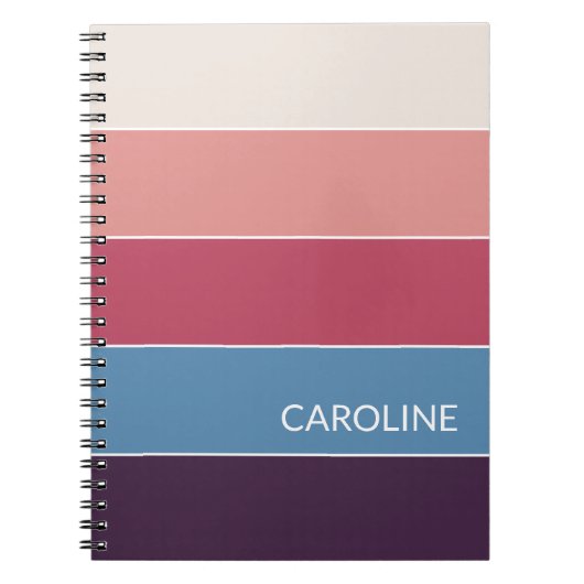 Benutzerdefiniertes Retro-Farbblockmuster - Muster Notizblock (Vorderseite)