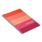 Benutzerdefiniertes Retro-Farbblockmuster - Muster Notizblock (Rechte Seite)