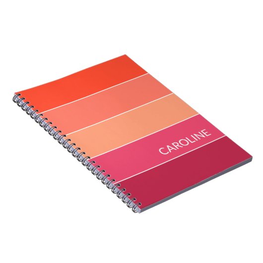 Benutzerdefiniertes Retro-Farbblockmuster - Muster Notizblock (Rechte Seite)