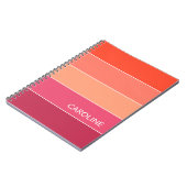 Benutzerdefiniertes Retro-Farbblockmuster - Muster Notizblock (Linke Seite)