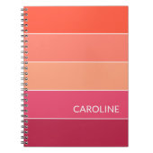 Benutzerdefiniertes Retro-Farbblockmuster - Muster Notizblock (Vorderseite)