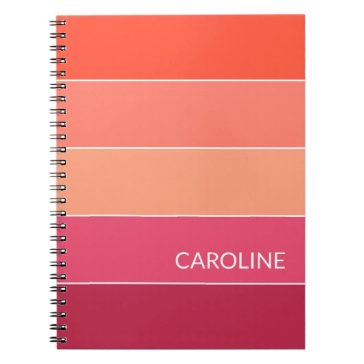 Benutzerdefiniertes Retro-Farbblockmuster - Muster Notizblock (Vorderseite)