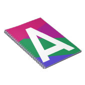 Benutzerdefiniertes Retro-Farbfeld-Monogramm Notizblock (Rechte Seite)