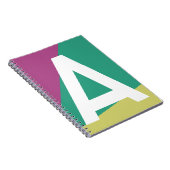 Benutzerdefiniertes Retro-Farbfeld-Monogramm Notizblock (Rechte Seite)
