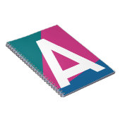 Benutzerdefiniertes Retro-Farbfeld-Monogramm Notizblock (Rechte Seite)