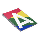 Benutzerdefiniertes Retro-Farbfeld-Monogramm Notizblock (Rechte Seite)