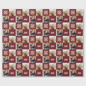 Benutzerdefiniertes Retro-Foto-Monogramm Geschenkpapier (Flach)