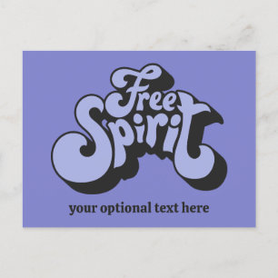 Benutzerdefiniertes Retro "Free Spirit" Postkarte