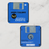 Benutzerdefiniertes Retro-Game-Diskette 3 Square B Quadratische Visitenkarte (Vorne/Hinten)