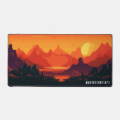 Benutzerdefiniertes Retro-Gaming für Cyber-Sunset Schreibtischunterlage (Vorderseite)