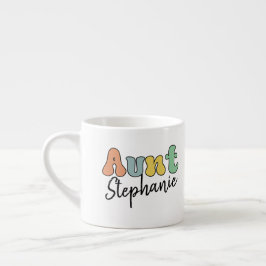 Benutzerdefiniertes Retro-Geschenk | Tante Persona Espressotasse