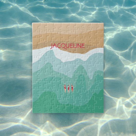 Benutzerdefiniertes Retro Minimalistisches Wildsch Puzzle