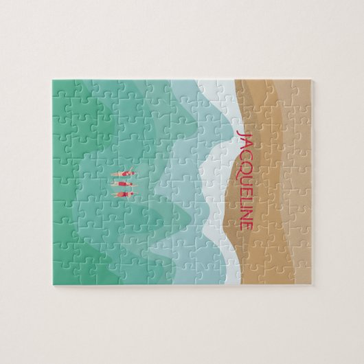 Benutzerdefiniertes Retro Minimalistisches Wildsch Puzzle (Horizontal)