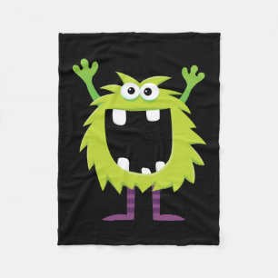 Benutzerdefiniertes Retro-Monster Fleecedecke