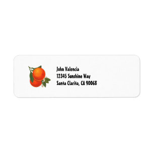 Benutzerdefiniertes Retro-Orangen-Adressenlabel