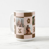 Benutzerdefiniertes Retro-Prüfmuster Kaffeetasse (Vorderseite Links)