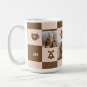 Benutzerdefiniertes Retro-Prüfmuster Kaffeetasse (Links)