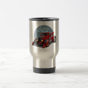Benutzerdefiniertes Retro-Rennwagen-Konzept Reisebecher