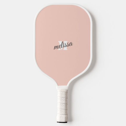 Benutzerdefiniertes Retro-Rosa Scheckpaddelgeschen Pickleball Schläger (Rückseite)