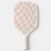 Benutzerdefiniertes Retro-Rosa Scheckpaddelgeschen Pickleball Schläger (Vorderseite)