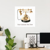 Benutzerdefiniertes Retro-Telefon Poster (Heimbüro)
