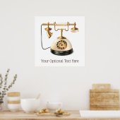 Benutzerdefiniertes Retro-Telefon Poster (Küche)