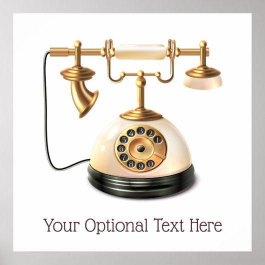 Benutzerdefiniertes Retro-Telefon Poster (Vorne)
