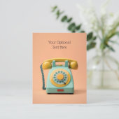 Benutzerdefiniertes Retro-Telefon Postkarte (Stehend Vorderseite)