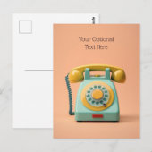 Benutzerdefiniertes Retro-Telefon Postkarte (Vorne/Hinten)