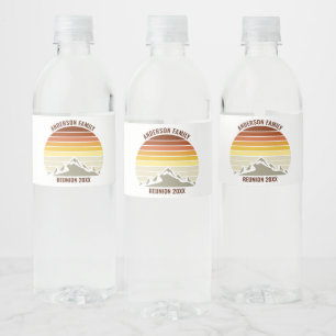 Benutzerdefiniertes Retro-Wiedersehen-Party für di Wasserflaschenetikett