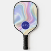 Benutzerdefiniertes Retrogramm für Regenbogenfarbe Pickleball Schläger (Vorderseite)