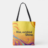 Benutzerdefiniertes Rise Shine Zitat Tasche (Rückseite)