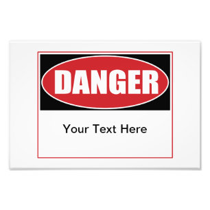 Benutzerdefiniertes Risikozeichen Fotodruck