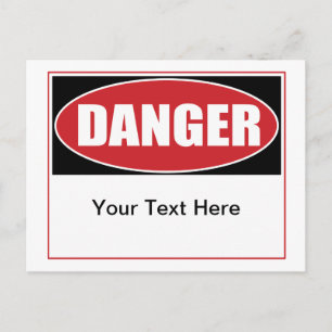 Benutzerdefiniertes Risikozeichen Postkarte