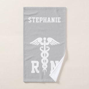 Benutzerdefiniertes RN-Registered Nurse Caduceus M Handtuch
