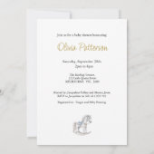 Benutzerdefiniertes Rockpferd mit bunten Fahnen Einladung (Rückseite)